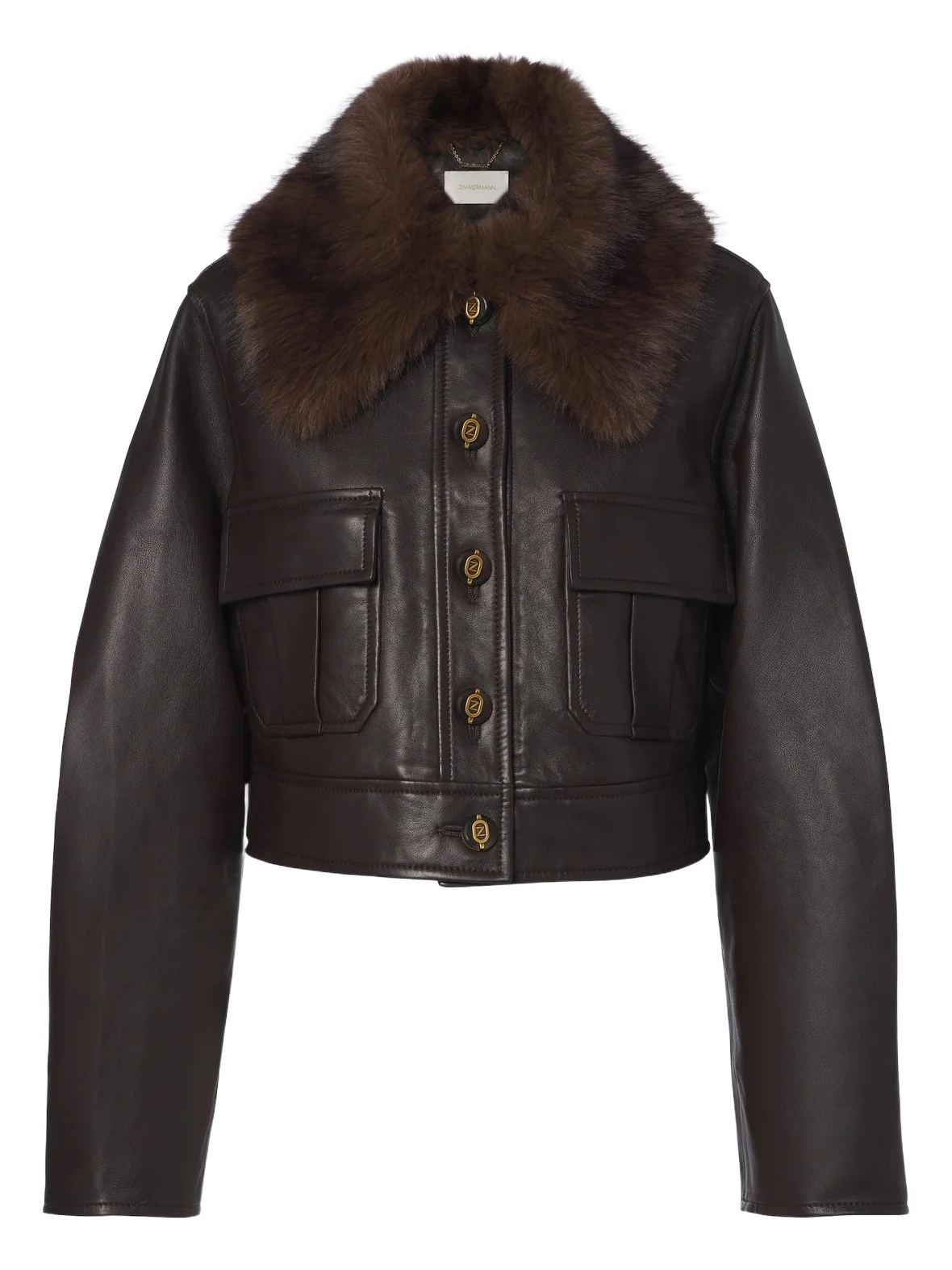 Valiant cropped leather jacket