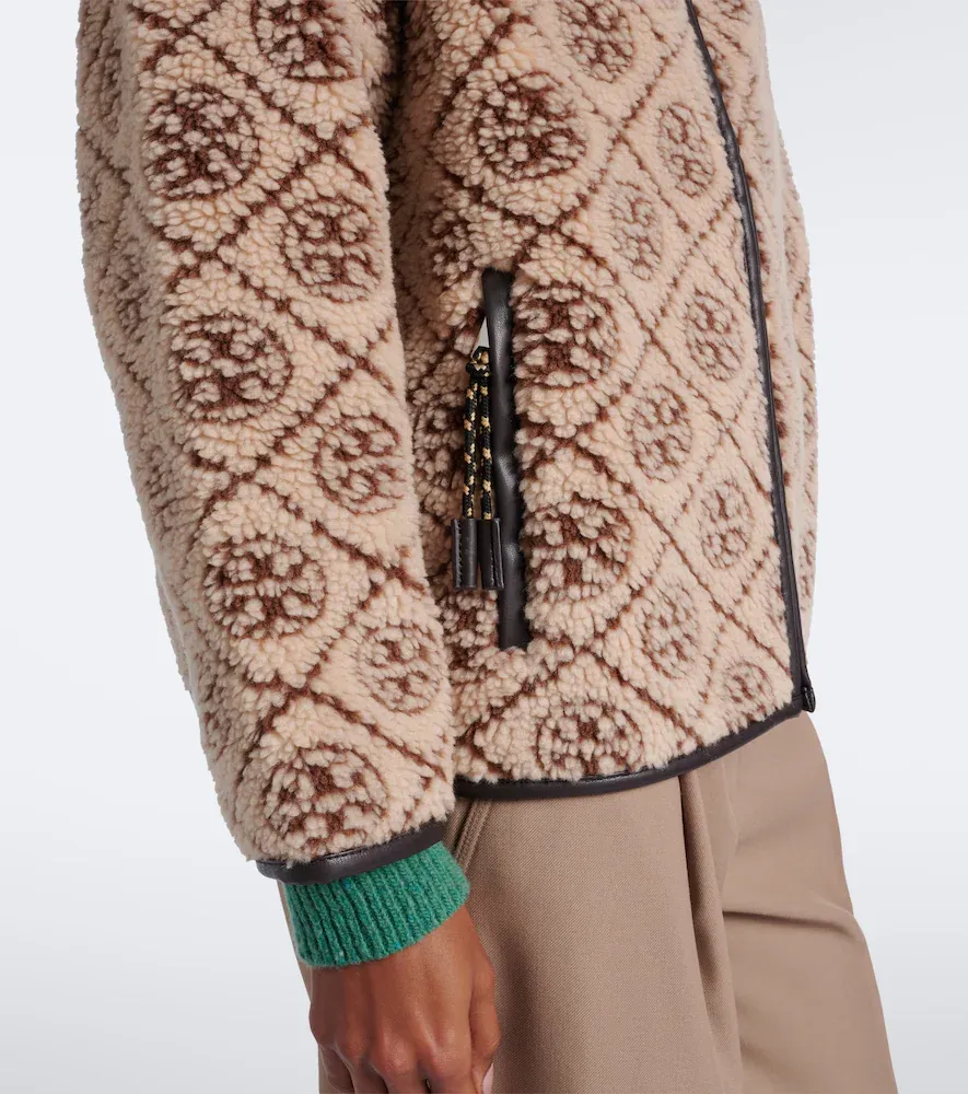 Tory Burch T Monogram printed teddy jacket | Thumbnail 2 Tory Burch T Monogram printed teddy jacket | Thumbnail 2