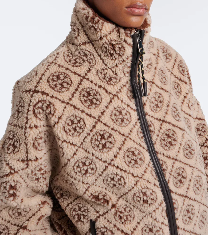 Tory Burch T Monogram printed teddy jacket | Thumbnail 4 Tory Burch T Monogram printed teddy jacket | Thumbnail 4