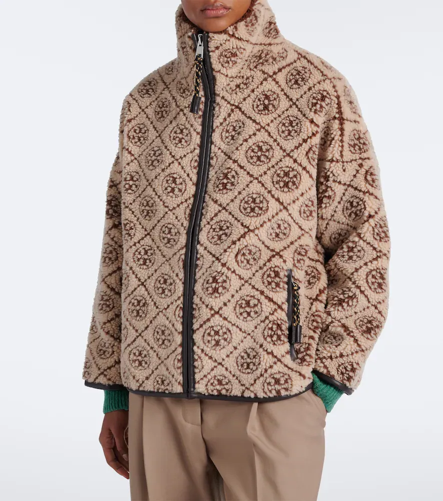 Tory Burch T Monogram printed teddy jacket | Thumbnail 7 Tory Burch T Monogram printed teddy jacket | Thumbnail 7