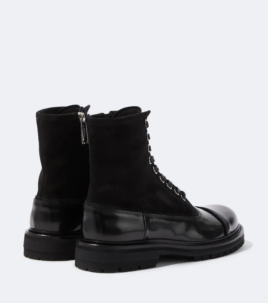 Dolce & Gabbana Suede and leather lace-up boots | Thumbnail 3 Dolce & Gabbana Suede and leather lace-up boots | Thumbnail 3
