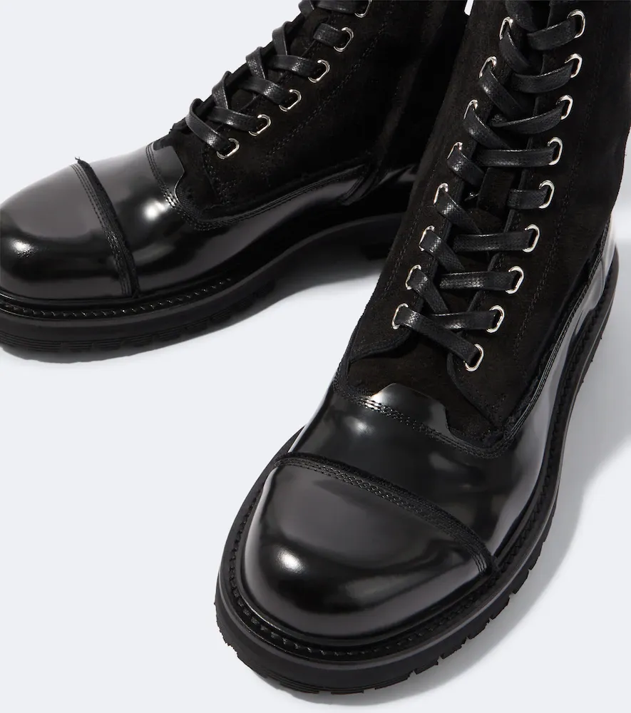 Dolce & Gabbana Suede and leather lace-up boots | Thumbnail 4 Dolce & Gabbana Suede and leather lace-up boots | Thumbnail 4