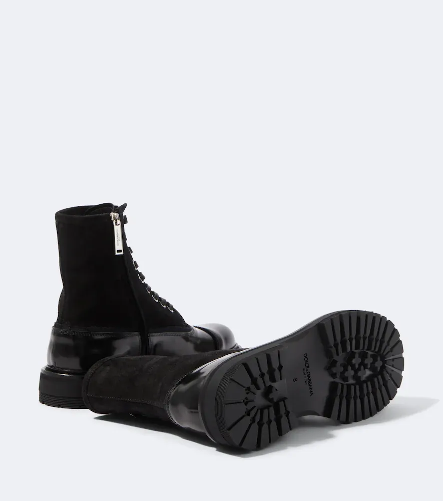 Dolce & Gabbana Suede and leather lace-up boots | Thumbnail 6 Dolce & Gabbana Suede and leather lace-up boots | Thumbnail 6