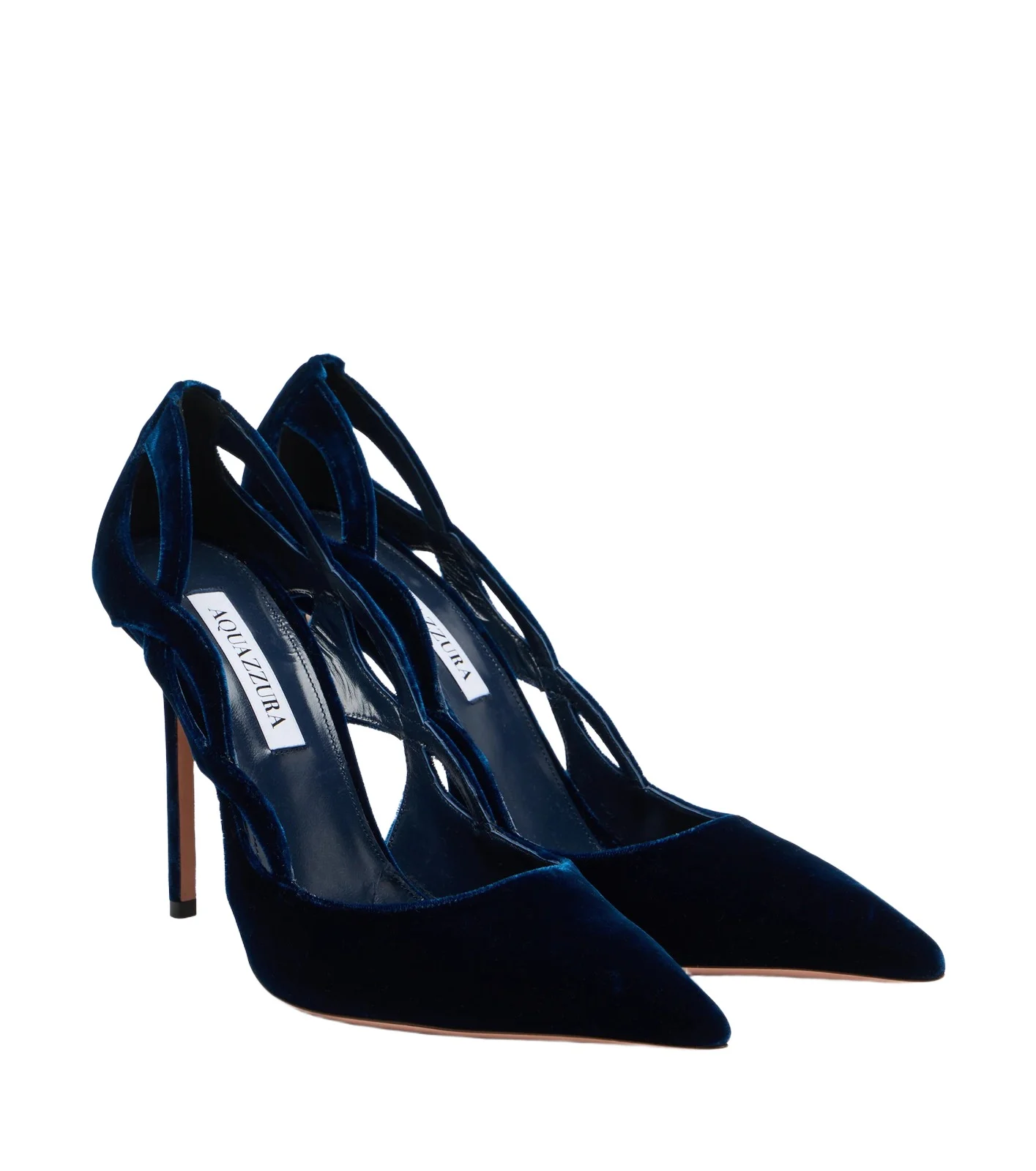 Aquazzura Contour cutout velvet pumps