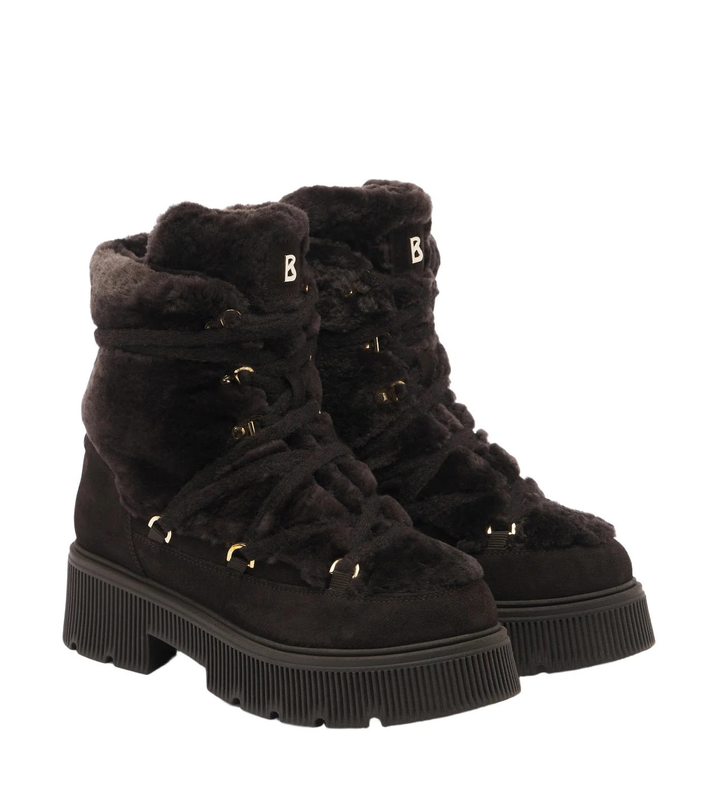 Bogner Turin shearling-lined suede lace-up boots