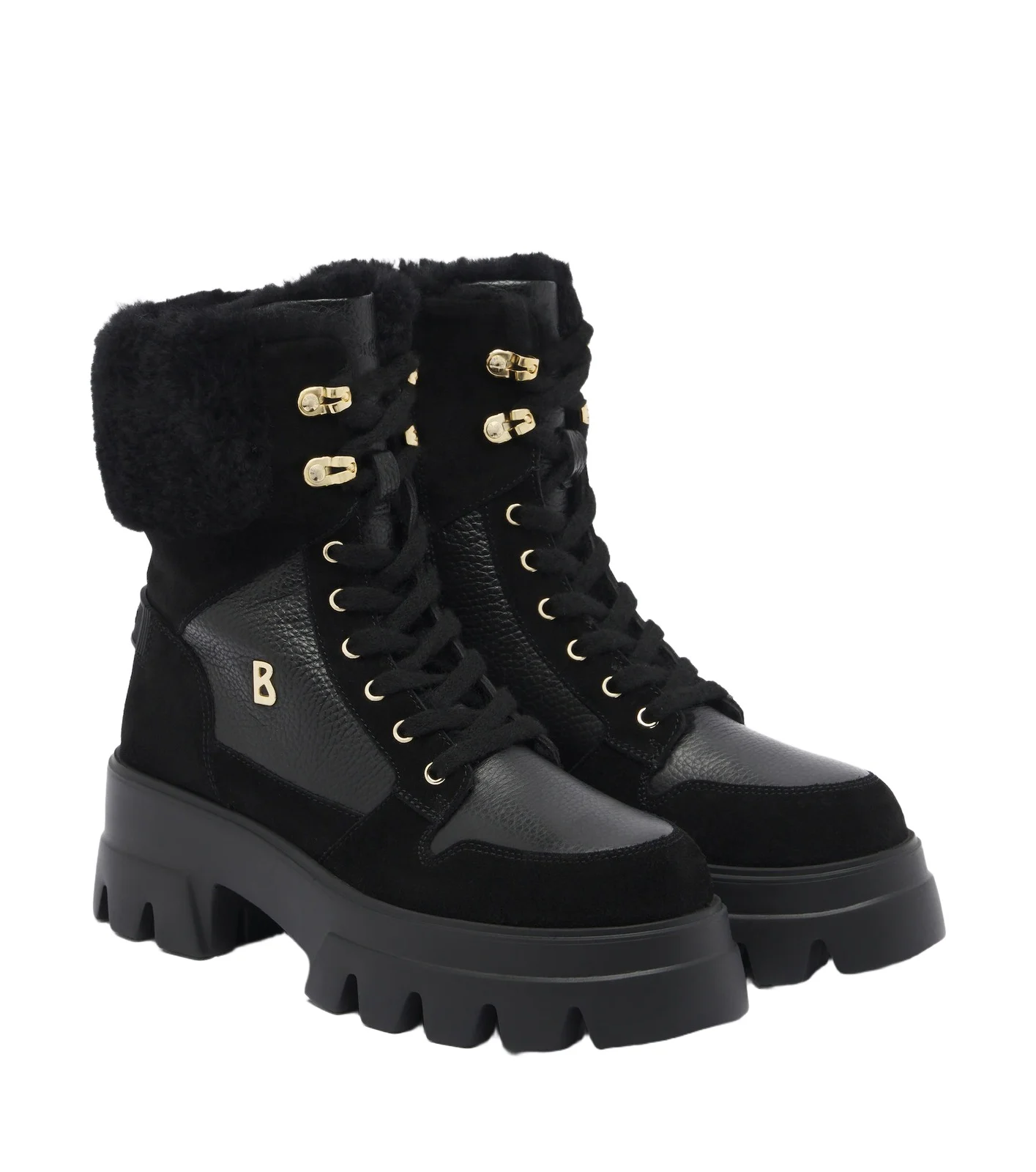 Bogner Sapporo shearling-lined leather lace-up boots