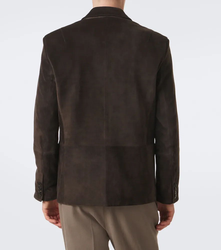 Yves Salomon Single-breasted suede jacket | Thumbnail 3 Yves Salomon Single-breasted suede jacket | Thumbnail 3