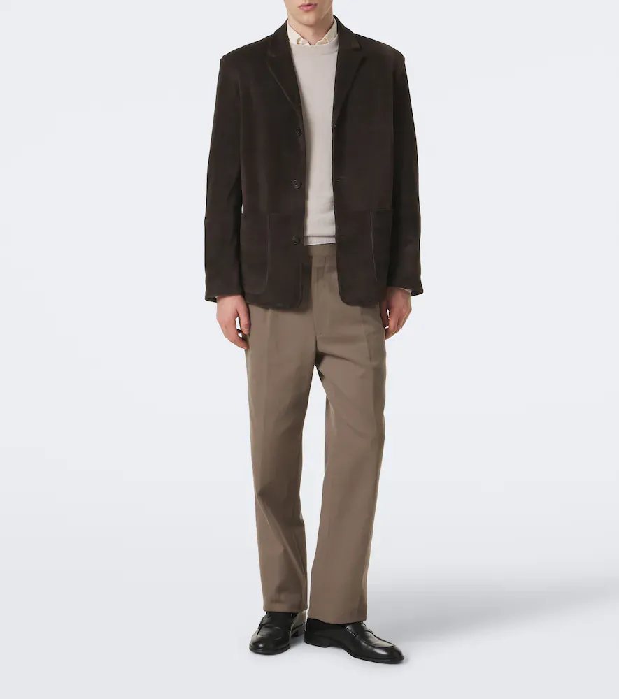 Yves Salomon Single-breasted suede jacket | Thumbnail 5 Yves Salomon Single-breasted suede jacket | Thumbnail 5