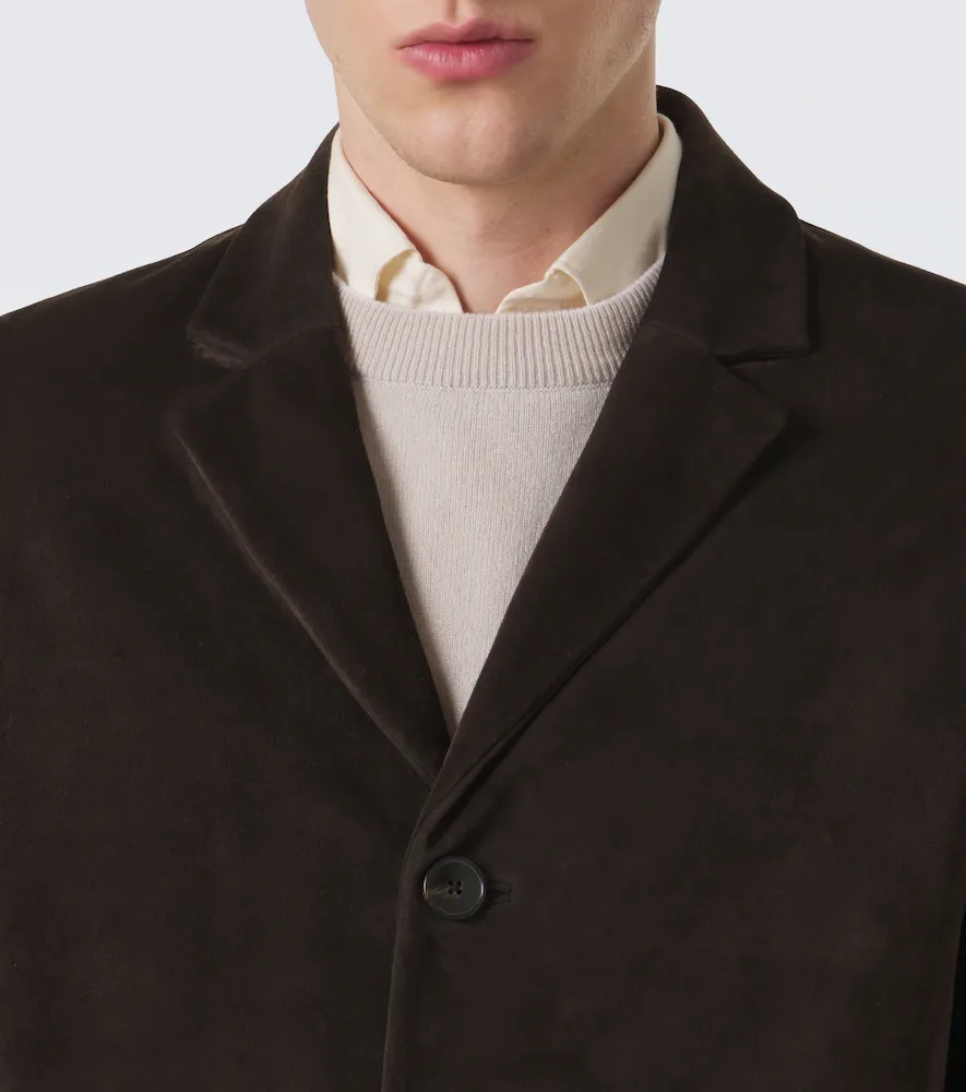 Yves Salomon Single-breasted suede jacket | Thumbnail 6 Yves Salomon Single-breasted suede jacket | Thumbnail 6