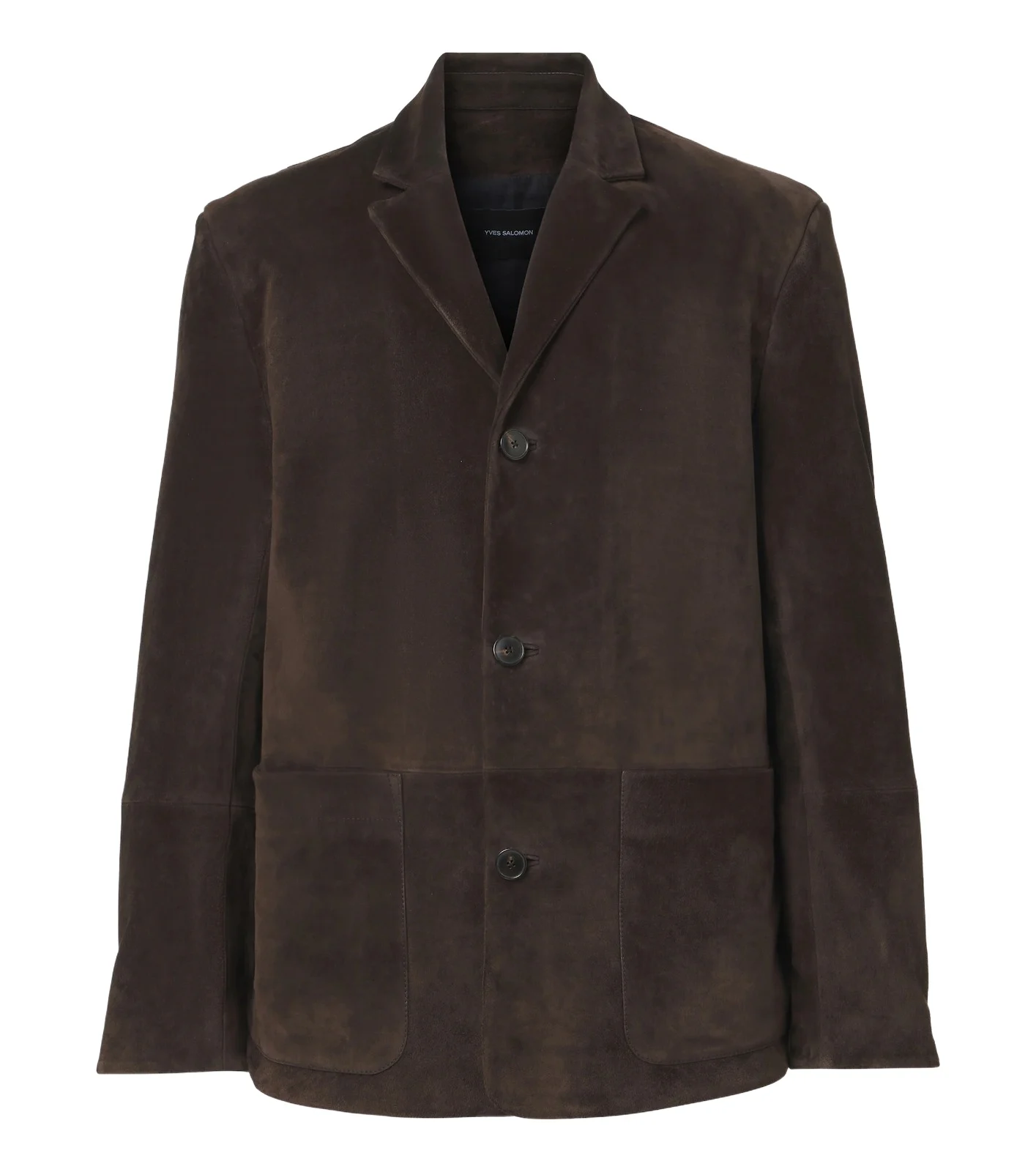 Yves Salomon Single-breasted suede jacket