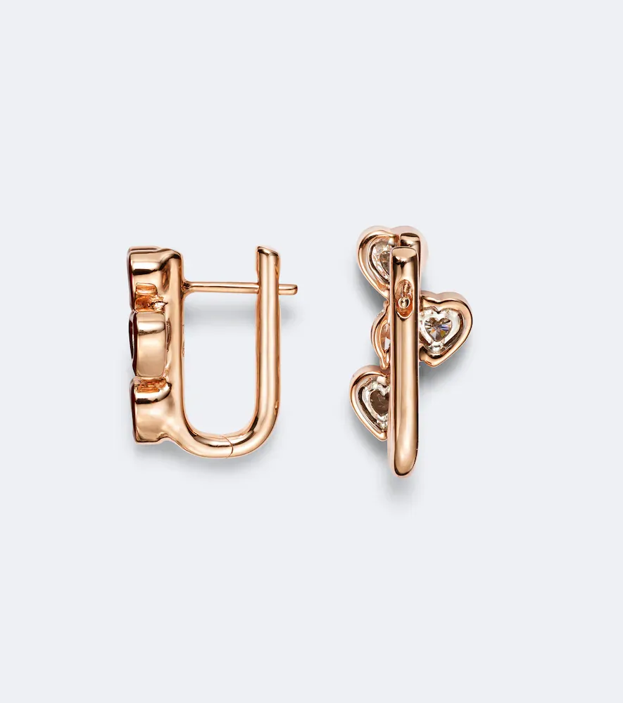Kamyen Candy Crush 18kt rose gold and enamel earrings with diamonds | Thumbnail 4