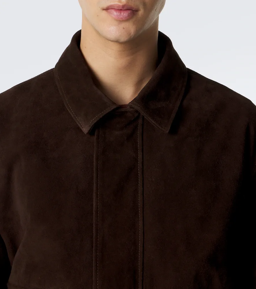 ARMA Bari shearling-trimmed suede blouson jacket | Thumbnail 5