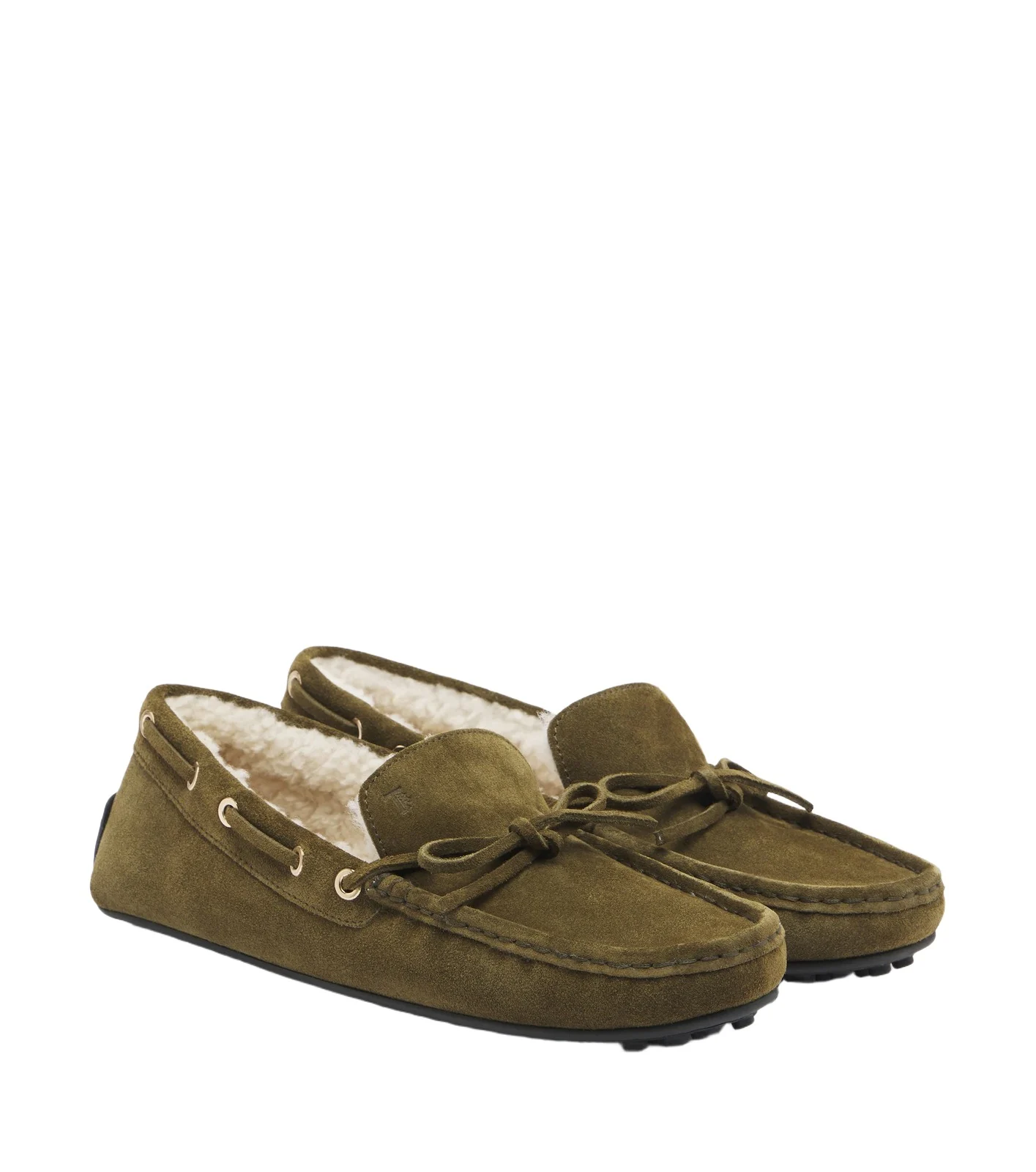 Tod's Gommino shearling-lined suede boat shoes