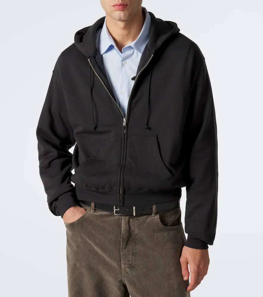 Auralee Cotton, wool, and silk zip-up hoodie | Thumbnail 3