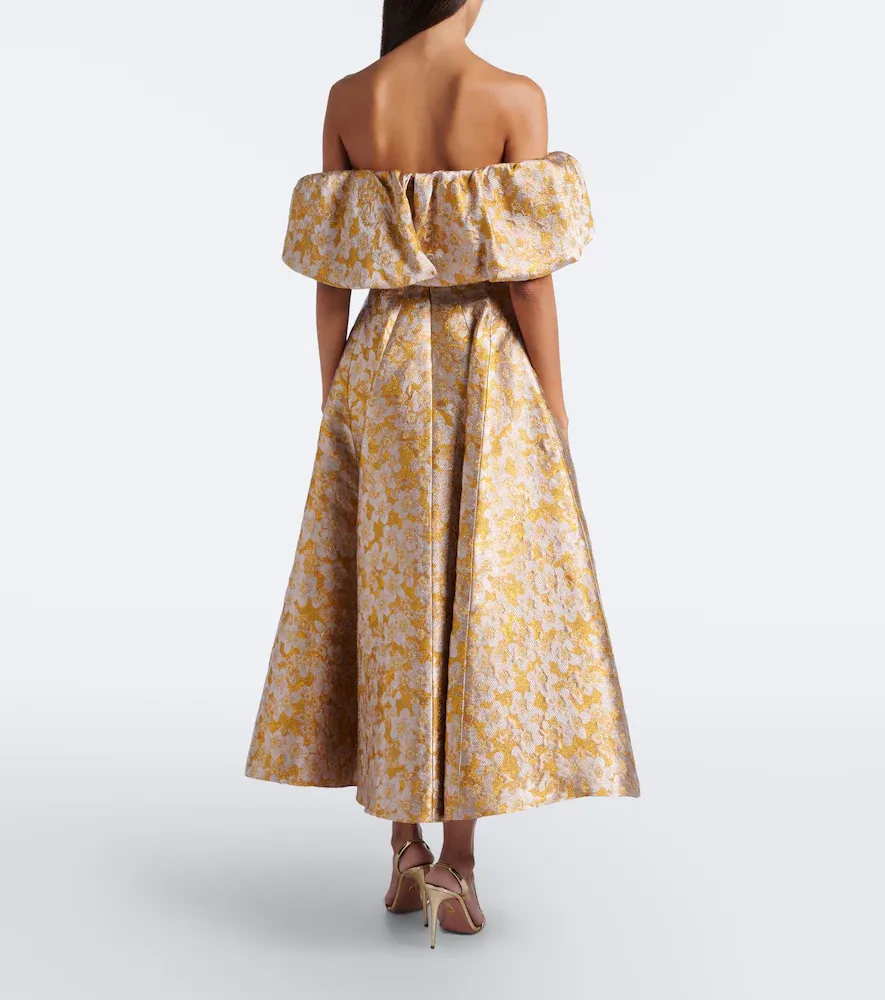 Markarian Floral off-shoulder brocade cocktail dress | Thumbnail 4 Markarian Floral off-shoulder brocade cocktail dress | Thumbnail 4