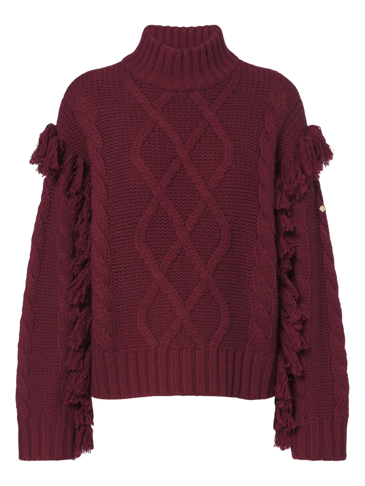 Goldbergh Brit cable-knit fringed wool sweater