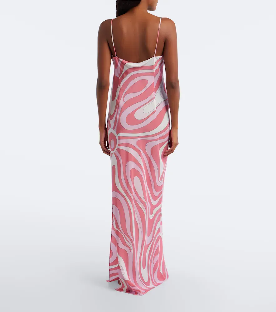 PUCCI Marmo silk crêpe de chine maxi dress | Thumbnail 2 PUCCI Marmo silk crêpe de chine maxi dress | Thumbnail 2