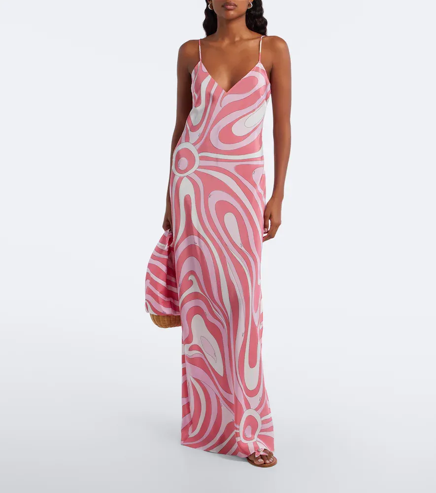 PUCCI Marmo silk crêpe de chine maxi dress | Thumbnail 4 PUCCI Marmo silk crêpe de chine maxi dress | Thumbnail 4