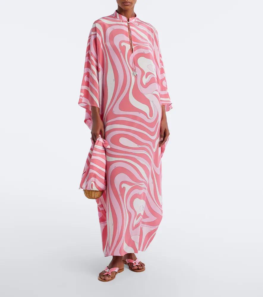 PUCCI Marmo silk twill kaftan | Thumbnail 4 PUCCI Marmo silk twill kaftan | Thumbnail 4