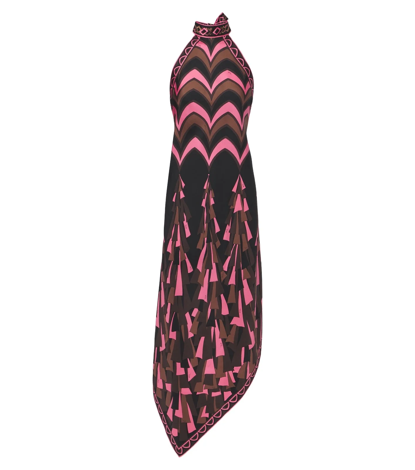 Baiadera halterneck silk twill midi dress Baiadera halterneck silk twill midi dress