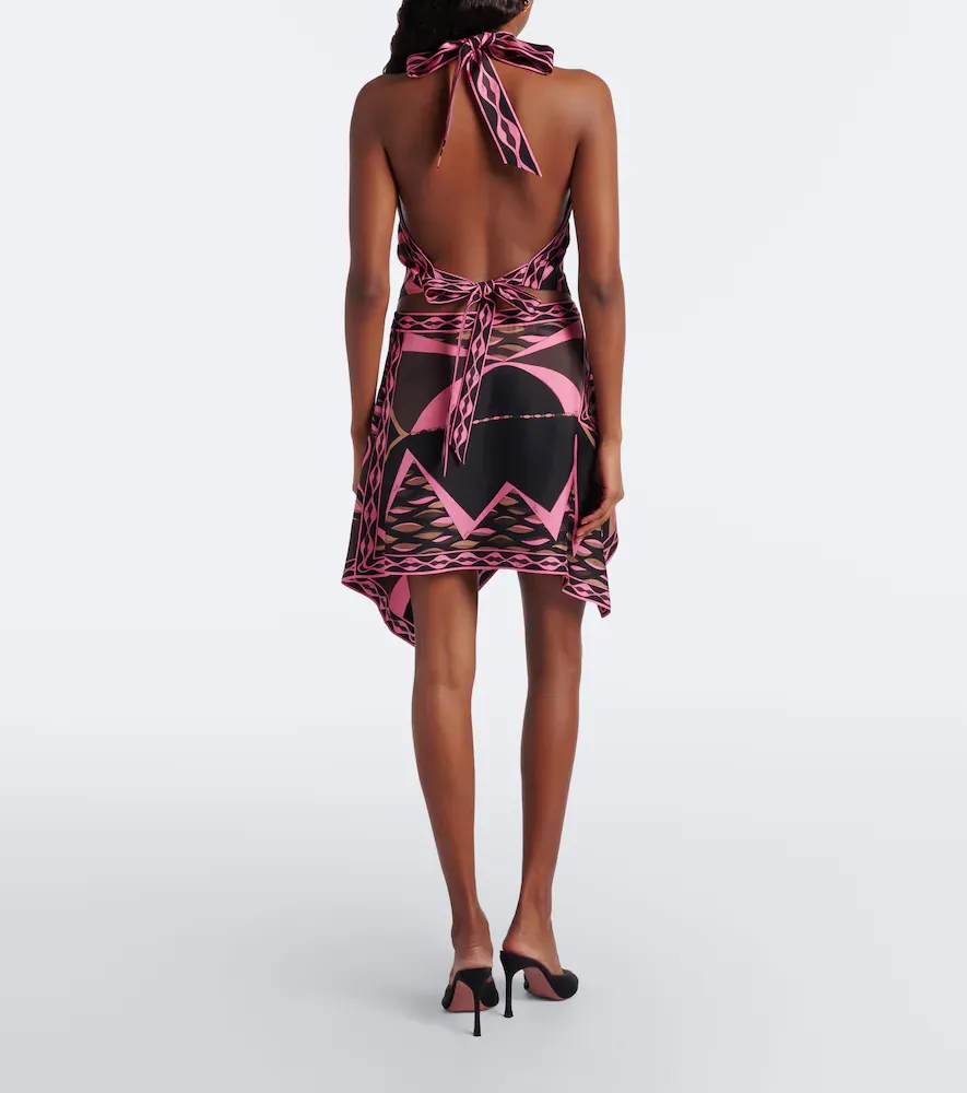 PUCCI Dune asymmetric silk twill miniskirt | Thumbnail 2