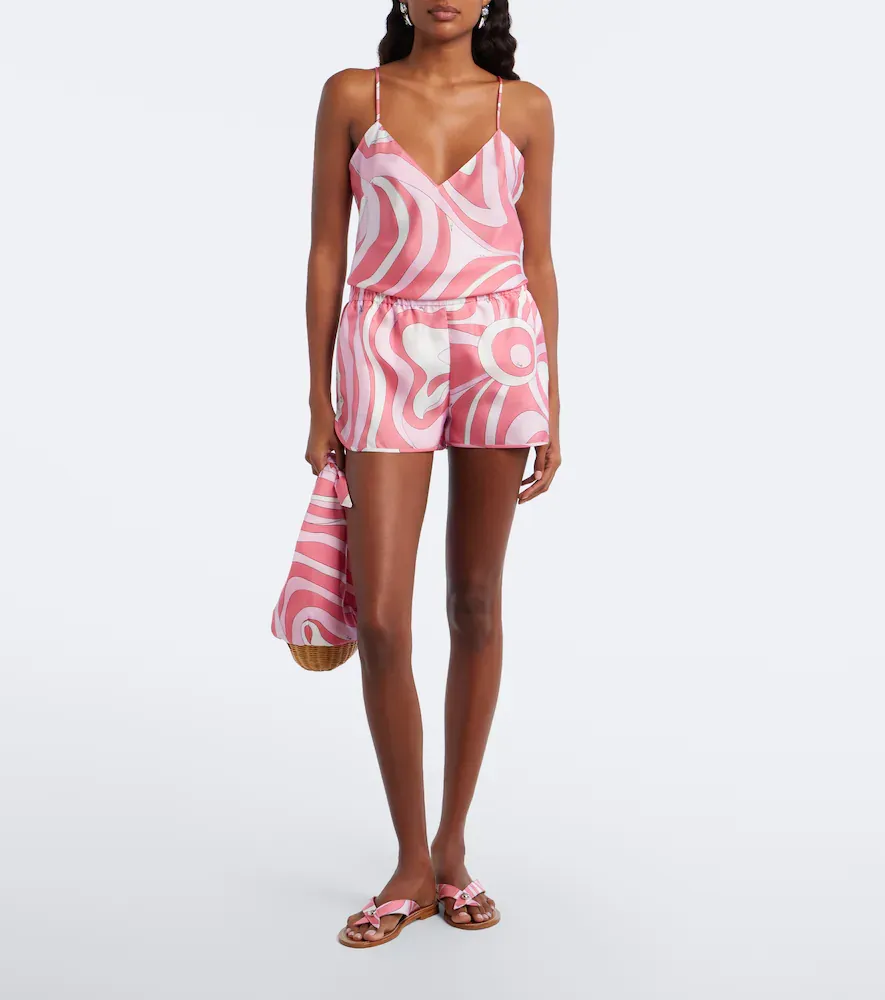 PUCCI Marmo silk twill shorts | Thumbnail 4 PUCCI Marmo silk twill shorts | Thumbnail 4