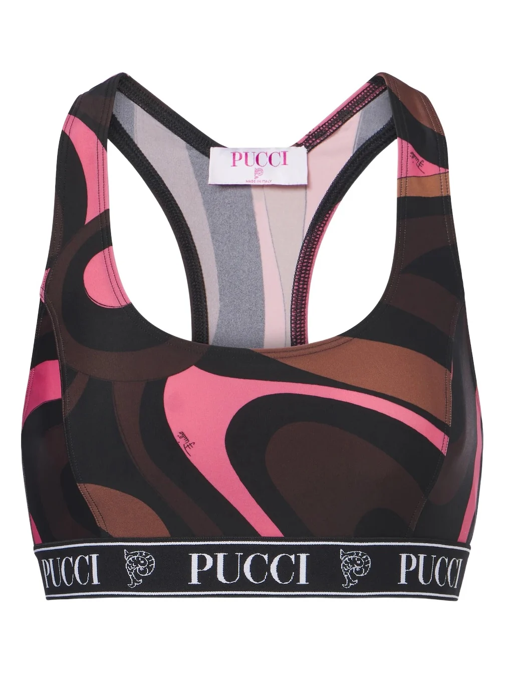 PUCCI Marmo jersey sports bra