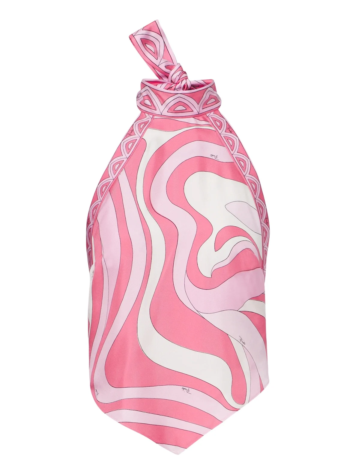 Marmo halterneck silk twill scarf top Marmo halterneck silk twill scarf top