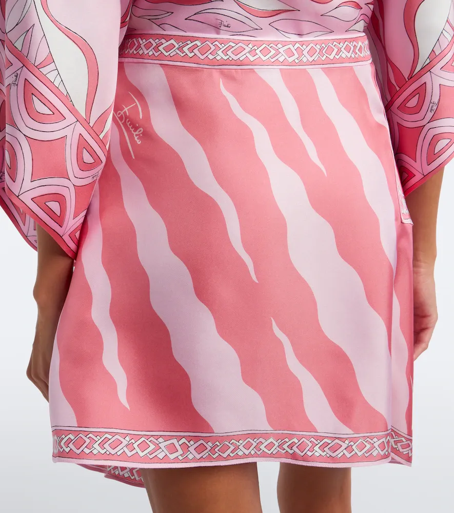 PUCCI Fiamme asymmetric silk twill skirt | Thumbnail 2 PUCCI Fiamme asymmetric silk twill skirt | Thumbnail 2
