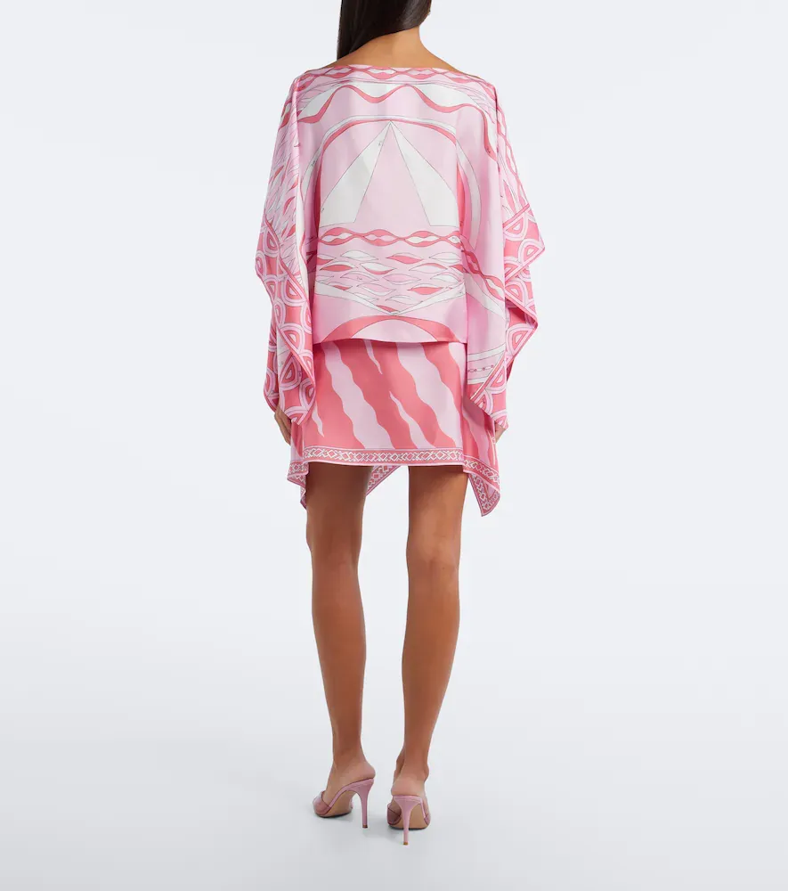 PUCCI Fiamme asymmetric silk twill skirt | Thumbnail 3 PUCCI Fiamme asymmetric silk twill skirt | Thumbnail 3