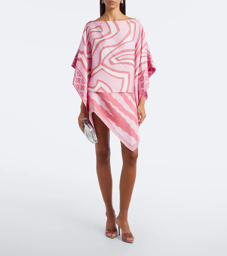 PUCCI Fiamme asymmetric silk twill skirt | Thumbnail 4 PUCCI Fiamme asymmetric silk twill skirt | Thumbnail 4
