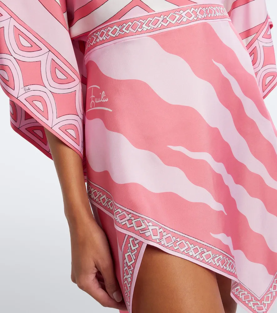 PUCCI Fiamme asymmetric silk twill skirt | Thumbnail 5 PUCCI Fiamme asymmetric silk twill skirt | Thumbnail 5