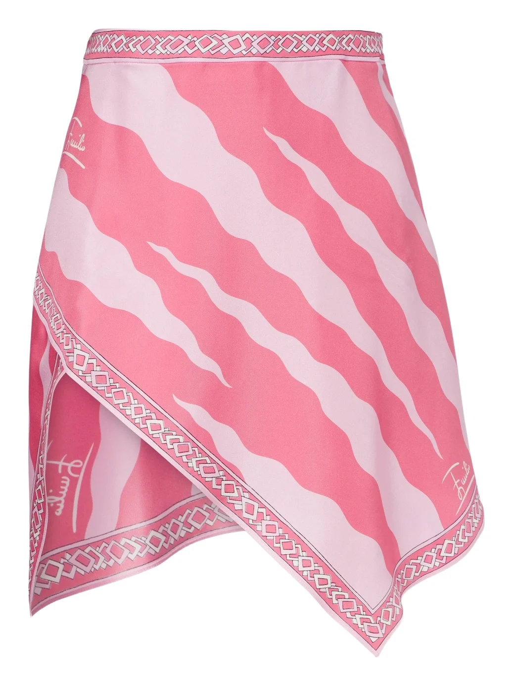 Fiamme asymmetric silk twill skirt Fiamme asymmetric silk twill skirt