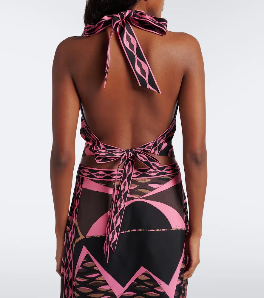 PUCCI Labirinto silk twill scarf top | Thumbnail 4 PUCCI Labirinto silk twill scarf top | Thumbnail 4