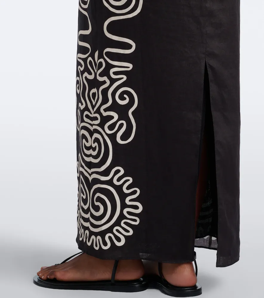 Cala de la Cruz Bruna printed linen maxi skirt | Thumbnail 5 Cala de la Cruz Bruna printed linen maxi skirt | Thumbnail 5