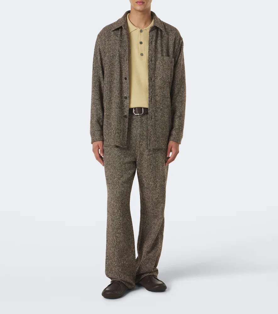 Auralee Wool tweed overshirt | Thumbnail 4 Auralee Wool tweed overshirt | Thumbnail 4