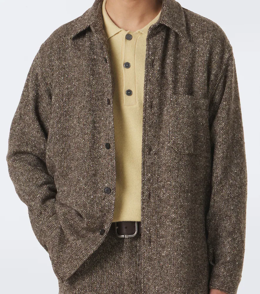 Auralee Wool tweed overshirt | Thumbnail 7 Auralee Wool tweed overshirt | Thumbnail 7