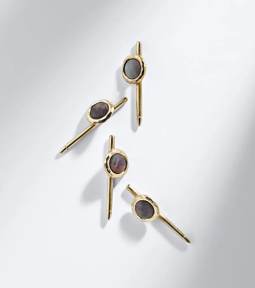 Octavia Elizabeth Nesting Gem Stone set of 4 18kt gold tuxedo studs with mother-of-pearls | Thumbnail 2 Octavia Elizabeth Nesting Gem Stone set of 4 18kt gold tuxedo studs with mother-of-pearls | Thumbnail 2