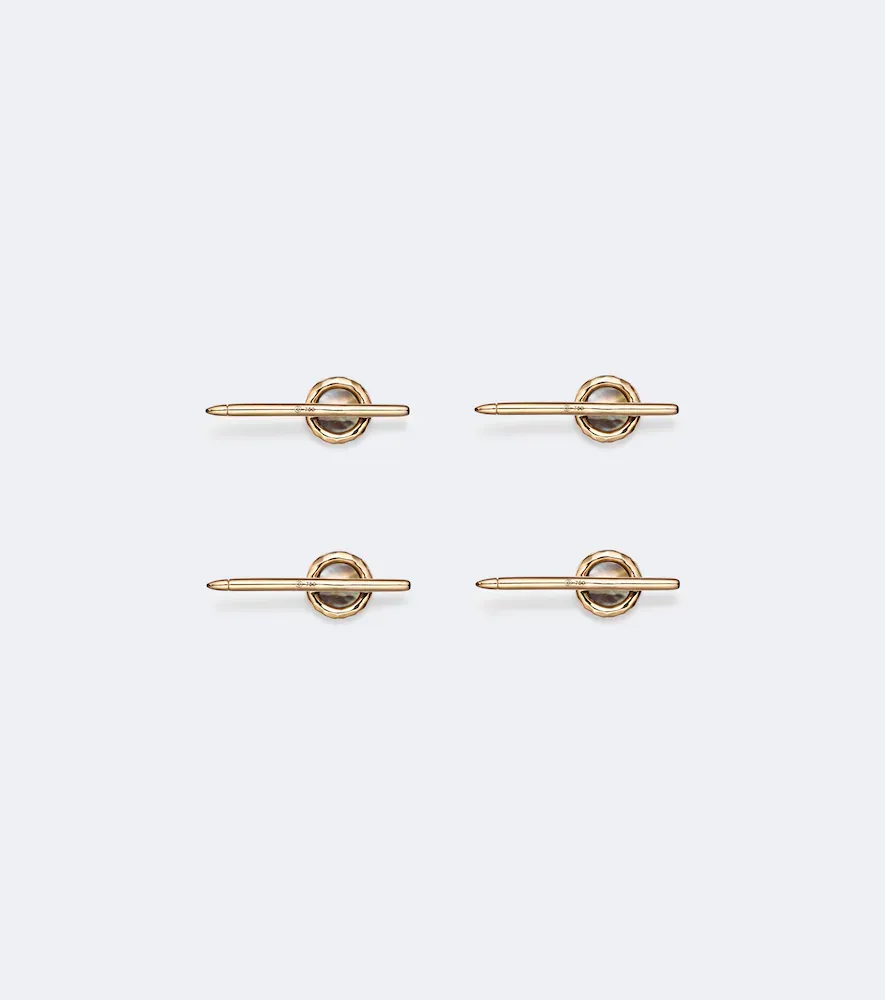 Octavia Elizabeth Nesting Gem Stone set of 4 18kt gold tuxedo studs with mother-of-pearls | Thumbnail 3 Octavia Elizabeth Nesting Gem Stone set of 4 18kt gold tuxedo studs with mother-of-pearls | Thumbnail 3