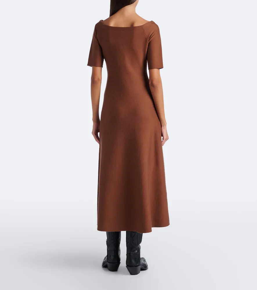 Gabriela Hearst Vivia wool, silk, and cashmere midi dress | Thumbnail 2 Gabriela Hearst Vivia wool, silk, and cashmere midi dress | Thumbnail 2