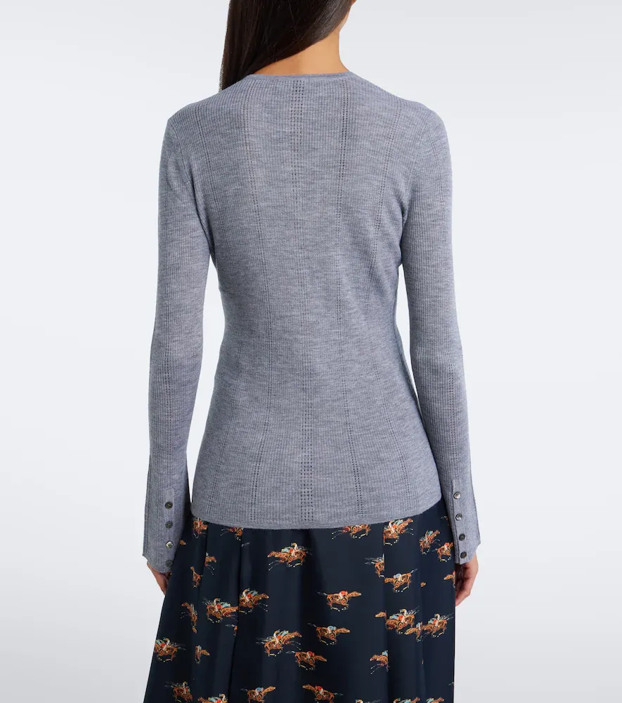 Gabriela Hearst Olea pointelle wool Henley shirt | Thumbnail 2 Gabriela Hearst Olea pointelle wool Henley shirt | Thumbnail 2