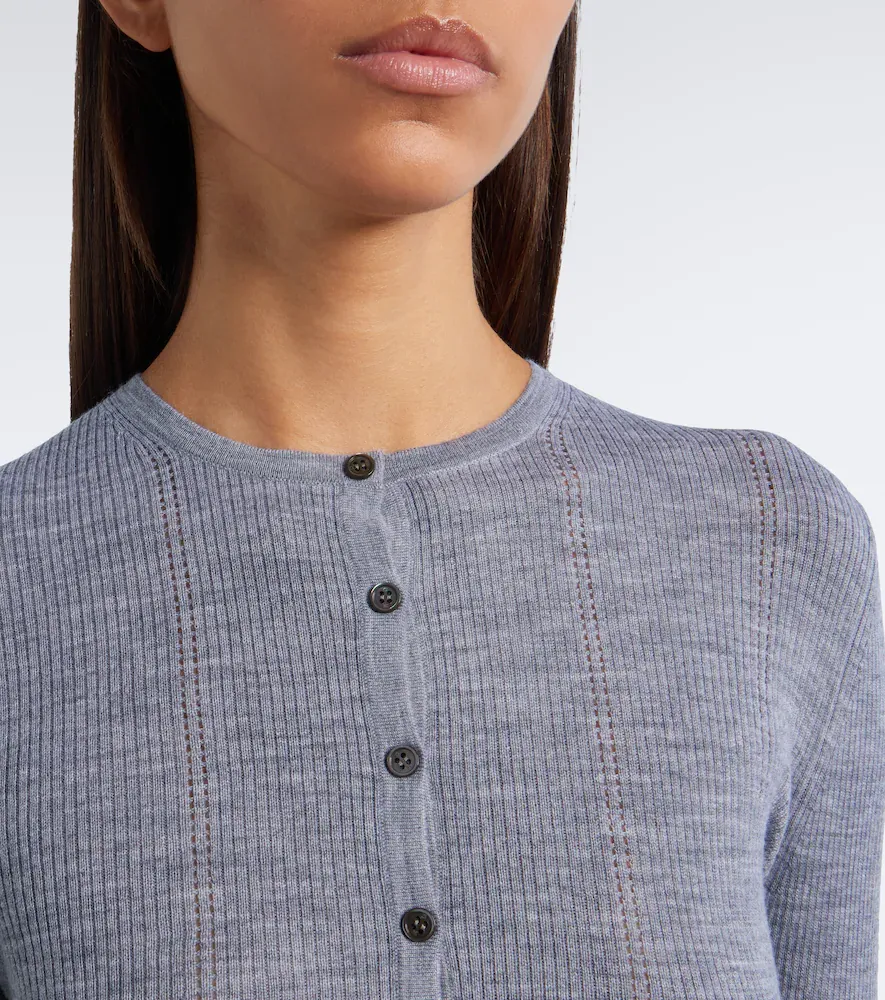 Gabriela Hearst Olea pointelle wool Henley shirt | Thumbnail 5 Gabriela Hearst Olea pointelle wool Henley shirt | Thumbnail 5