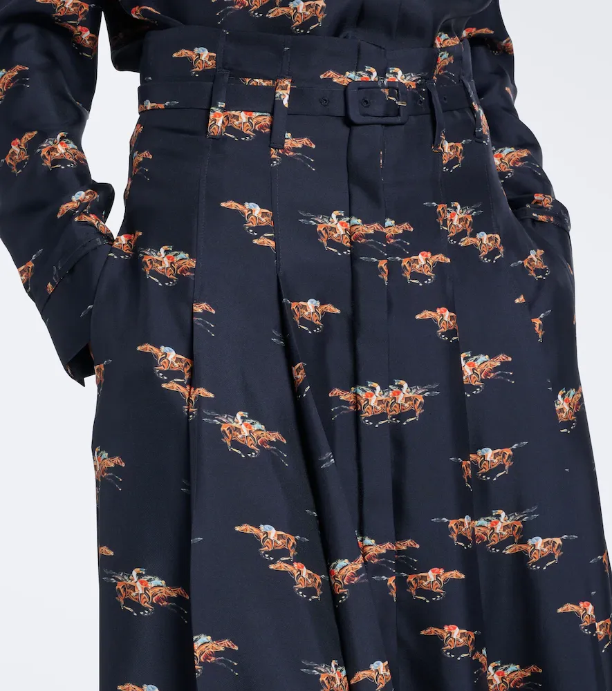 Gabriela Hearst Dugald printed silk twill midi skirt | Thumbnail 3 Gabriela Hearst Dugald printed silk twill midi skirt | Thumbnail 3
