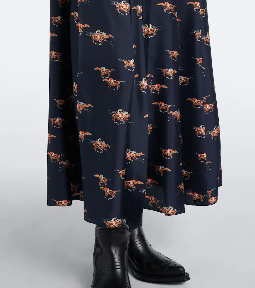 Gabriela Hearst Dugald printed silk twill midi skirt | Thumbnail 4 Gabriela Hearst Dugald printed silk twill midi skirt | Thumbnail 4