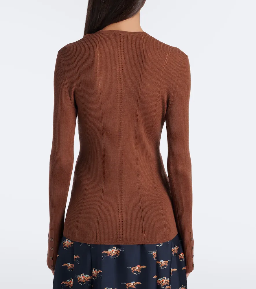 Gabriela Hearst Olea pointelle wool Henley shirt | Thumbnail 2 Gabriela Hearst Olea pointelle wool Henley shirt | Thumbnail 2