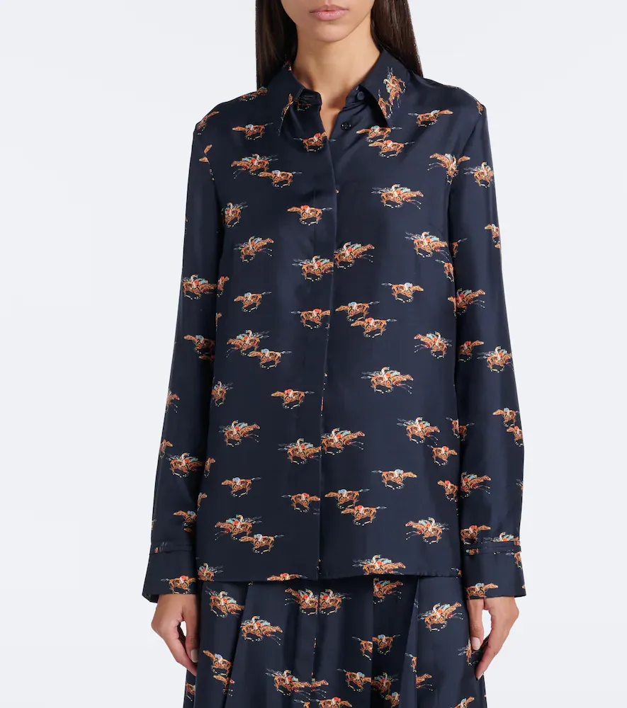 Gabriela Hearst Cruz printed silk twill shirt | Thumbnail 4 Gabriela Hearst Cruz printed silk twill shirt | Thumbnail 4