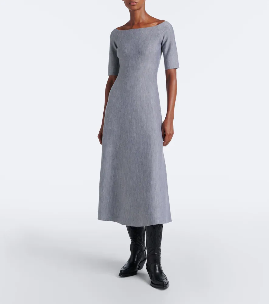 Gabriela Hearst Vivia wool, silk, and cashmere midi dress | Thumbnail 4 Gabriela Hearst Vivia wool, silk, and cashmere midi dress | Thumbnail 4