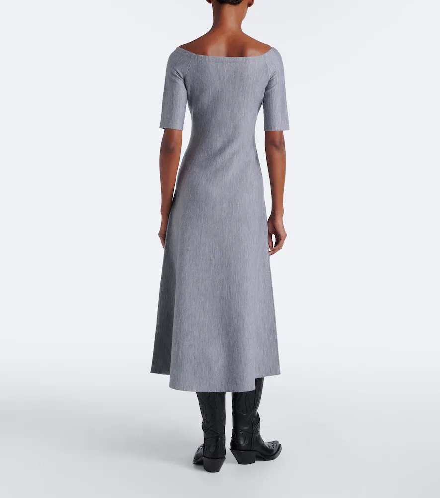 Gabriela Hearst Vivia wool, silk, and cashmere midi dress | Thumbnail 5 Gabriela Hearst Vivia wool, silk, and cashmere midi dress | Thumbnail 5