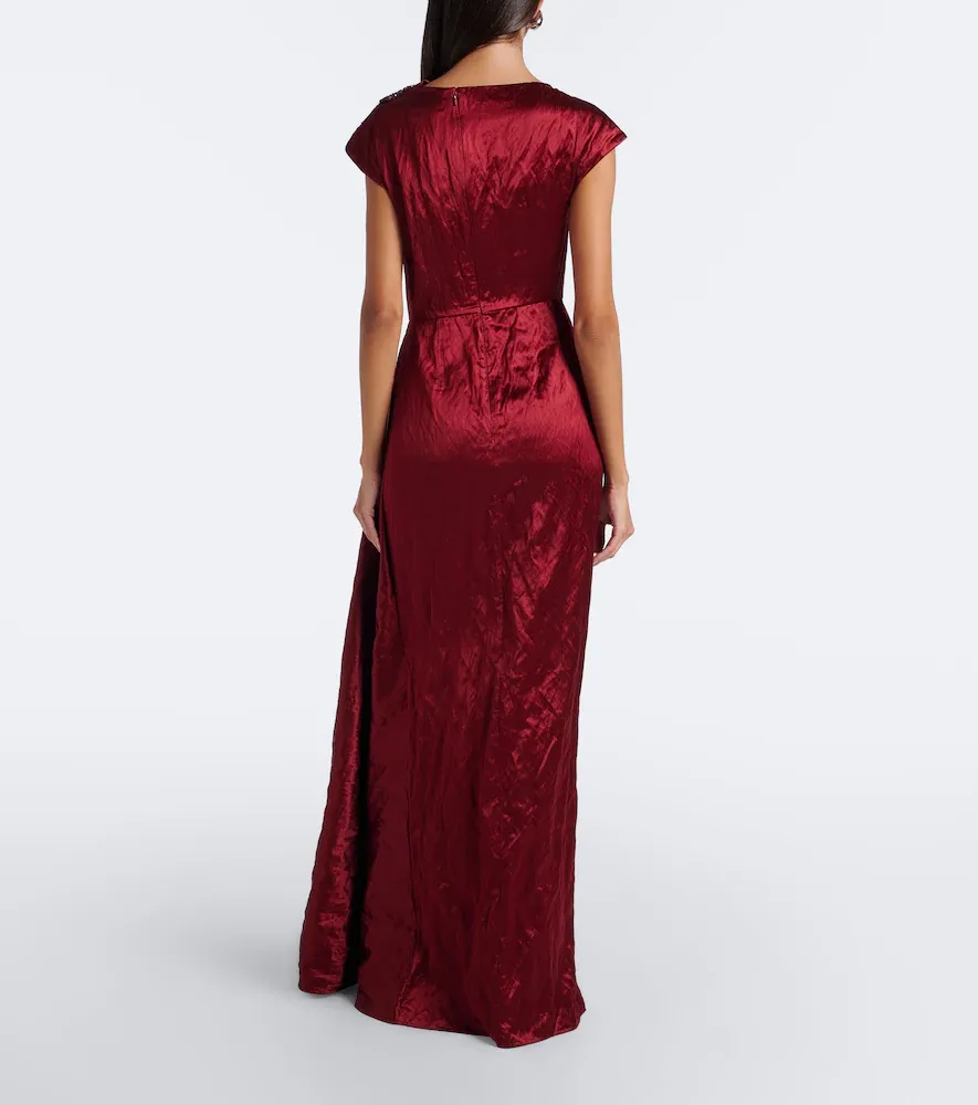 Erdem Draped embellished satin gown | Thumbnail 2