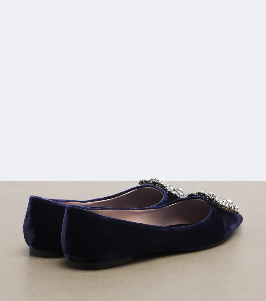 Roger Vivier Flower Strass velvet ballet flats | Thumbnail 2 Roger Vivier Flower Strass velvet ballet flats | Thumbnail 2